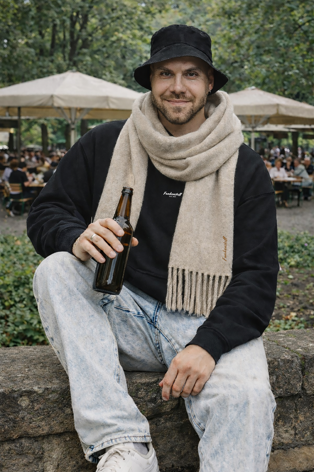 Funkenstoff Fluffy Scarf - Oversize Winterschal Unisex